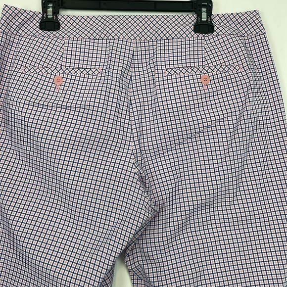 Talbots Pink and Blue Signature Plaid Capri Pants. Size 12. - Picture 8 of 14